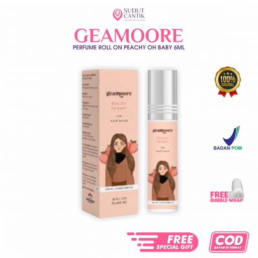 GEAMOORE PERFUME ROLL ON PEACHY OH BABY 6ML DI SUDUTCANTIKOFFICIAL