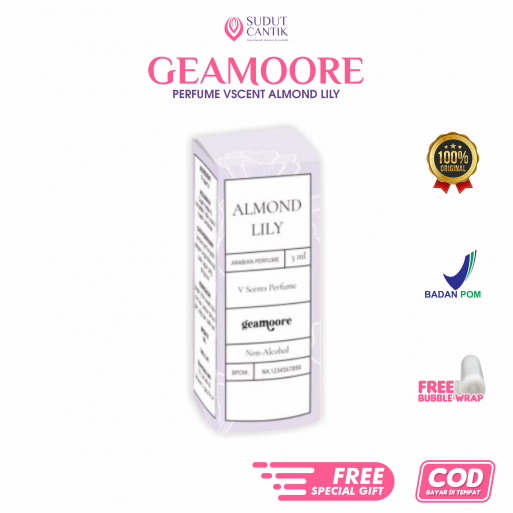 GEAMOORE PERFUME VSCENT ALMOND LILY DI SUDUTCANTIKOFFICIAL