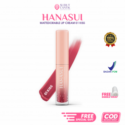 HANASUI MATTEDORABLE LIP CREAM 01 KISS DI SUDUTCANTIKOFFICIAL
