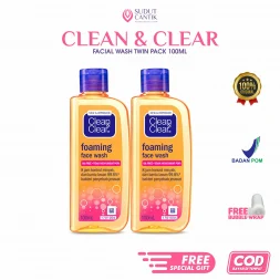 CLEAN & CLEAR FACIAL WASH TWIN PACK 100ML di website Sudut Cantik