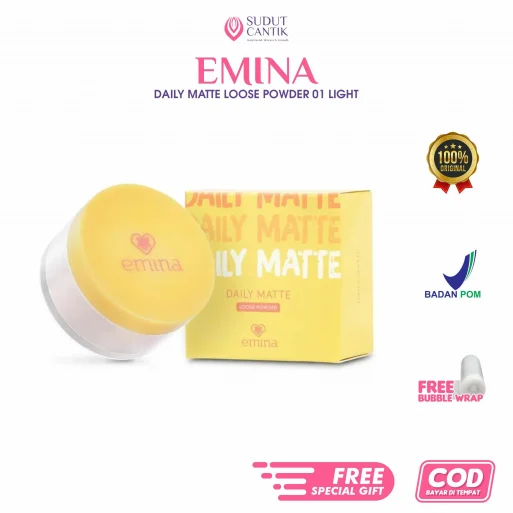 EMINA DAILY MATTE LOOSE POWDER 01 LIGHT di website Sudut Cantik