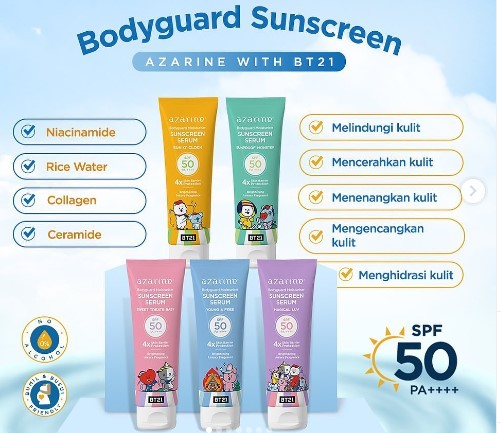 azarine bodyguard sunscreen review 45
