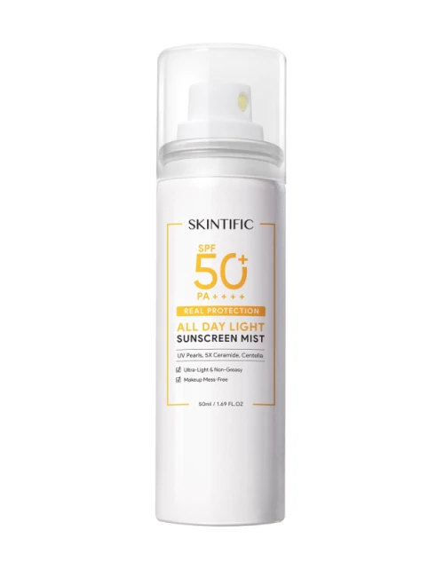 Skintific All Day Light Sunscreen Mist Review di website Sudut Cantik 2