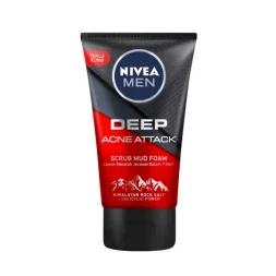 NIVEA Deep Acne Attack Scrub Mud Foam 100ml di website Sudut Cantik